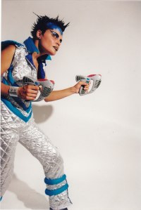 A photo of Sydney psychic Sin Mariani in the 90s as performer.
