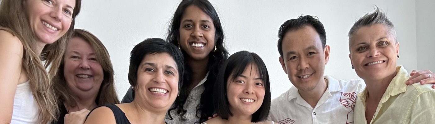 Sin Mariani, from Downloading Light, with participants at an Introduction to Counselling Workshop in Sydney.