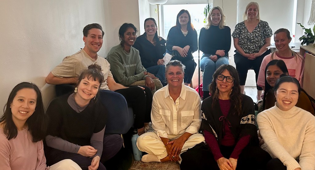 Photo of ELEVATE Workshop in Sydney, May 2026. Sin Mariani (centre in white).